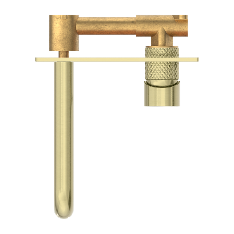 Opal Wall Basin/Bath Mixer 185mm Spout Brushed Gold