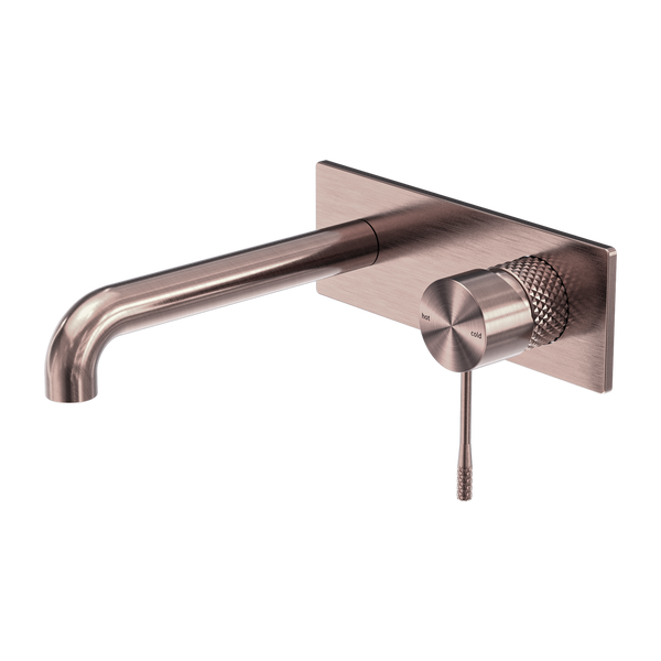 Nero Opal Wall Basin/Bath Mixer 185mm Brushed Bronze
