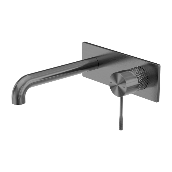 Nero Opal Wall Basin/Bath Mixer 230mm Graphite