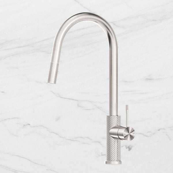 Nero Opal Pull-Out Sink Mixer Brushed Nickel