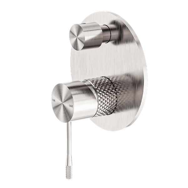 Nero Opal Shower Mixer with Divertor Brushed Nickel