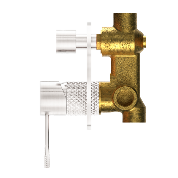 Nero Opal Shower Mixer with Divertor Brushed Nickel