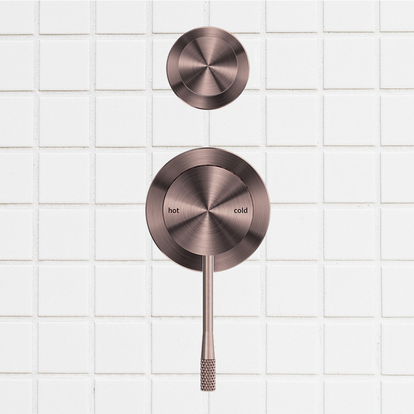 Nero Opal Shower Mixer with Divertor Separate Plate Brushed Bronze
