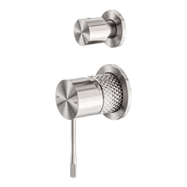 Nero Opal Shower Mixer with Divertor Separate Plate Brushed Nickel