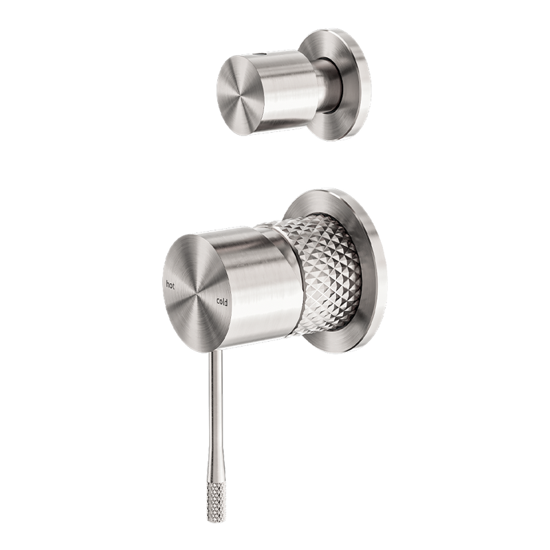 Opal Shower Mixer with Divertor Separate Plate Brushed Nickel