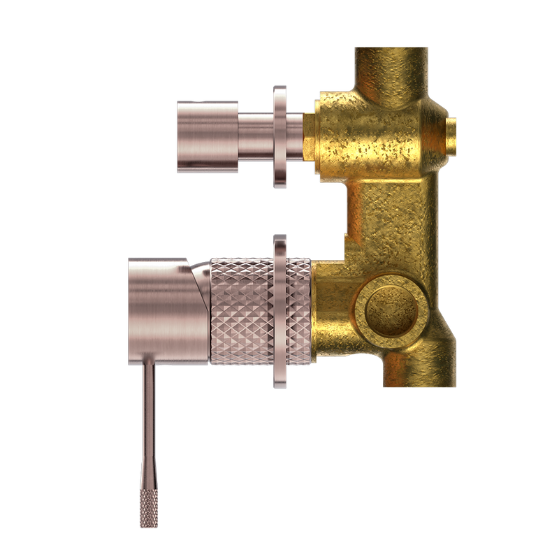 Opal Shower Mixer with Divertor Separate Plate Brushed Bronze