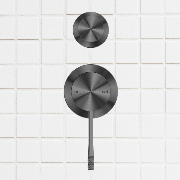 Nero Opal Shower Mixer with Divertor Separate Plate Graphite