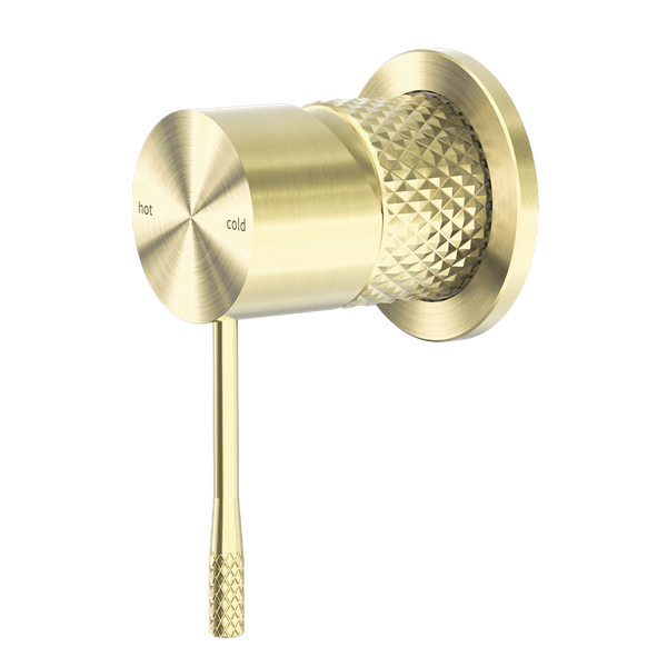 Nero Opal Shower Mixer with 60mm Plate Brushed Gold