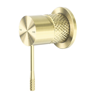 Opal Shower Mixer with 60mm Plate Brushed Gold