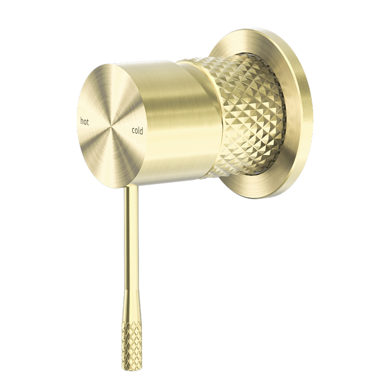 Opal Shower Mixer with 60mm Plate Brushed Gold