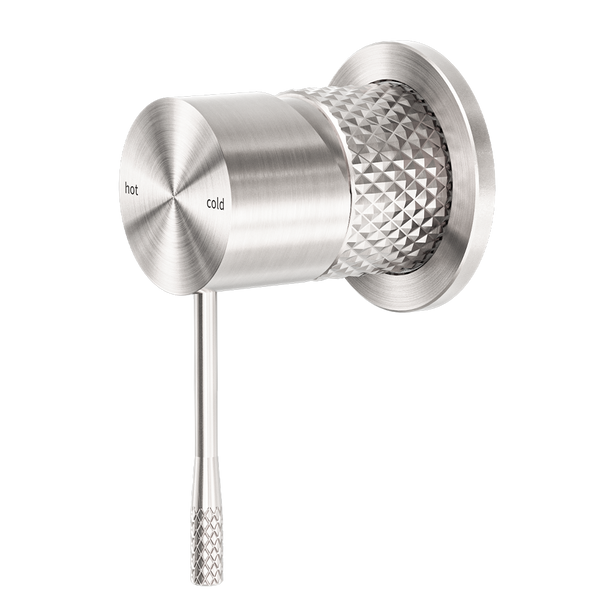 Nero Opal Shower Mixer with 60mm Plate Brushed Nickel