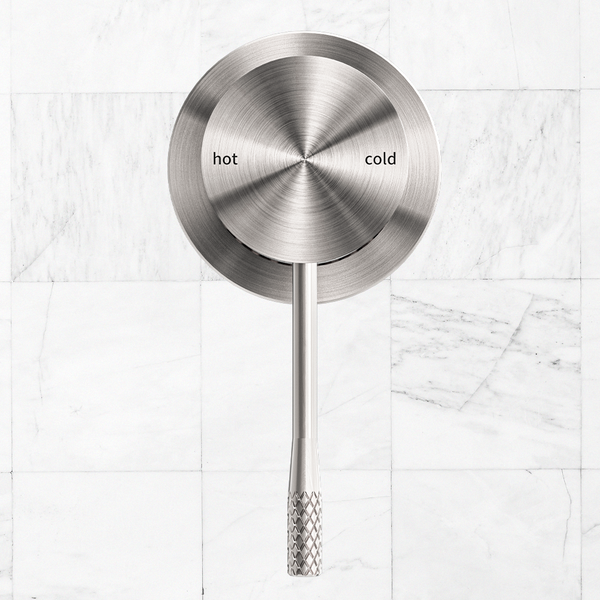 Nero Opal Shower Mixer with 60mm Plate Brushed Nickel