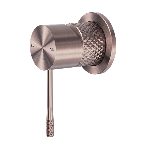 Nero Opal Shower Mixer with 60mm Plate Brushed Bronze