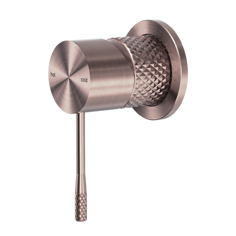 Opal Shower Mixer with 60mm Plate Brushed Bronze