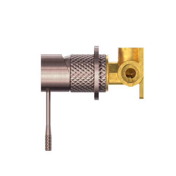 Nero Opal Shower Mixer with 60mm Plate Brushed Bronze