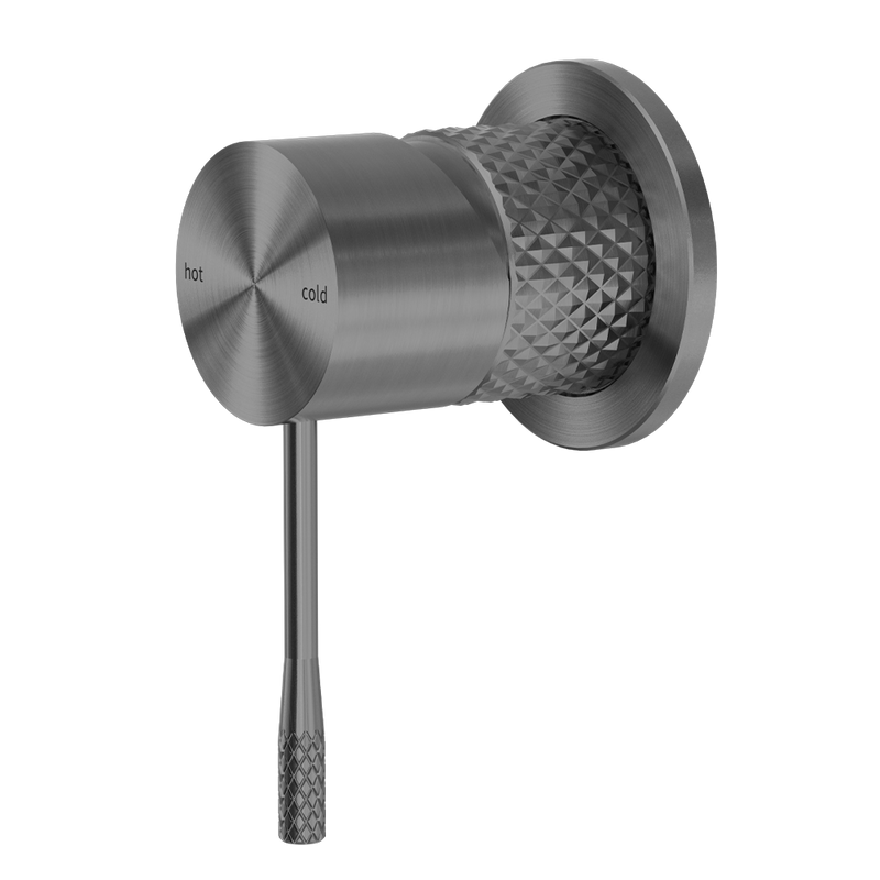 Opal Shower Mixer with 60mm Plate Brushed Gunmetal