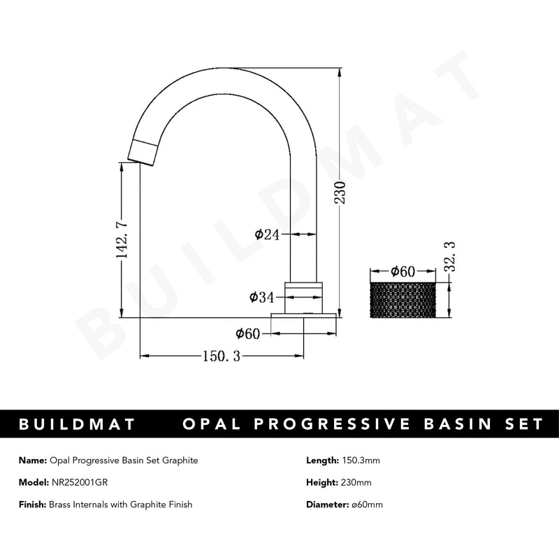 Opal Progressive Basin Set Graphite