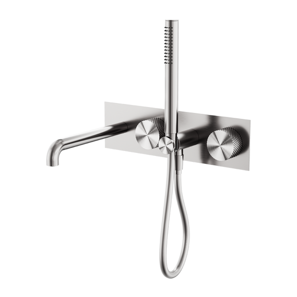 Nero Opal Progressive Shower System With Spout 230mm Brushed Nickel