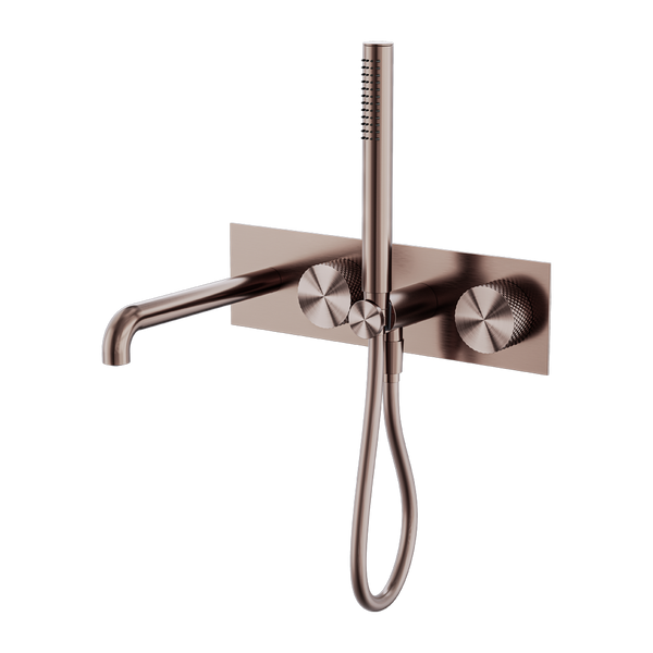 Nero Opal Progressive Shower System With Spout 250mm Brushed Bronze