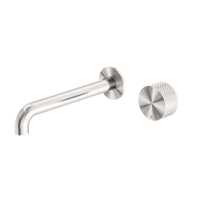 Opal Progressive Wall Basin/Bath Set 230mm Spout Brushed Nickel