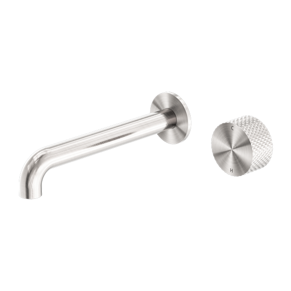 Nero Opal Progressive Wall Basin/Bath Set 260mm Brushed Nickel