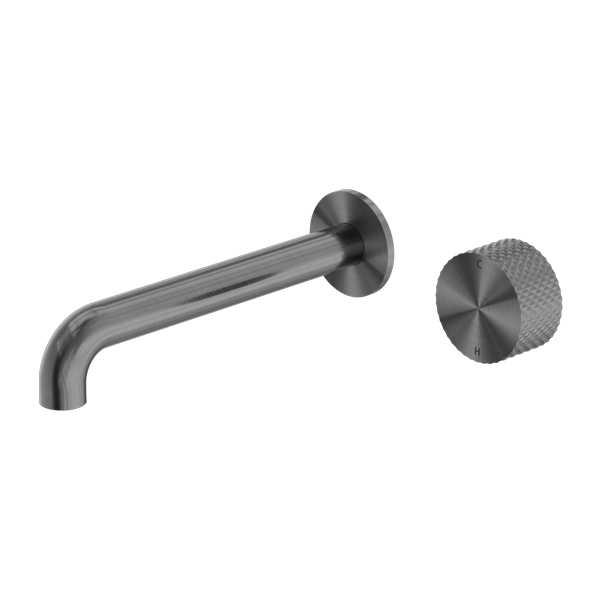 Nero Opal Progressive Wall Basin/Bath Set 120mm Graphite