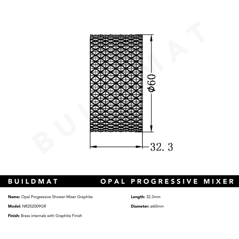 Opal Progressive Shower Mixer Graphite