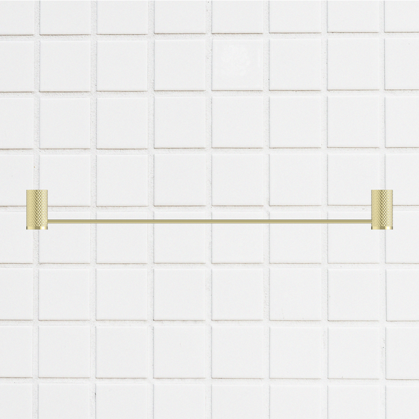 Nero Opal Single Towel Rail 600mm Brushed Gold