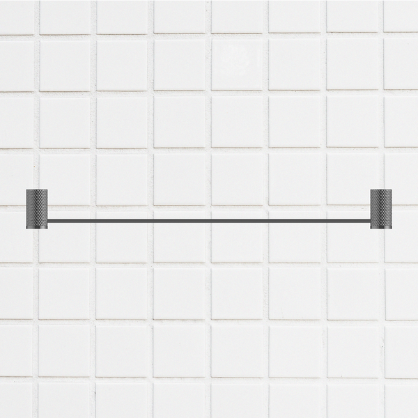 Nero Opal Single Towel Rail 600mm Graphite