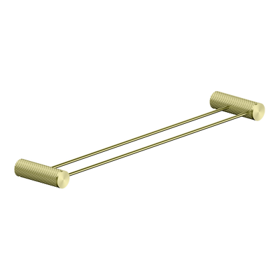 Opal Double Towel Rail 600mm Brushed Gold
