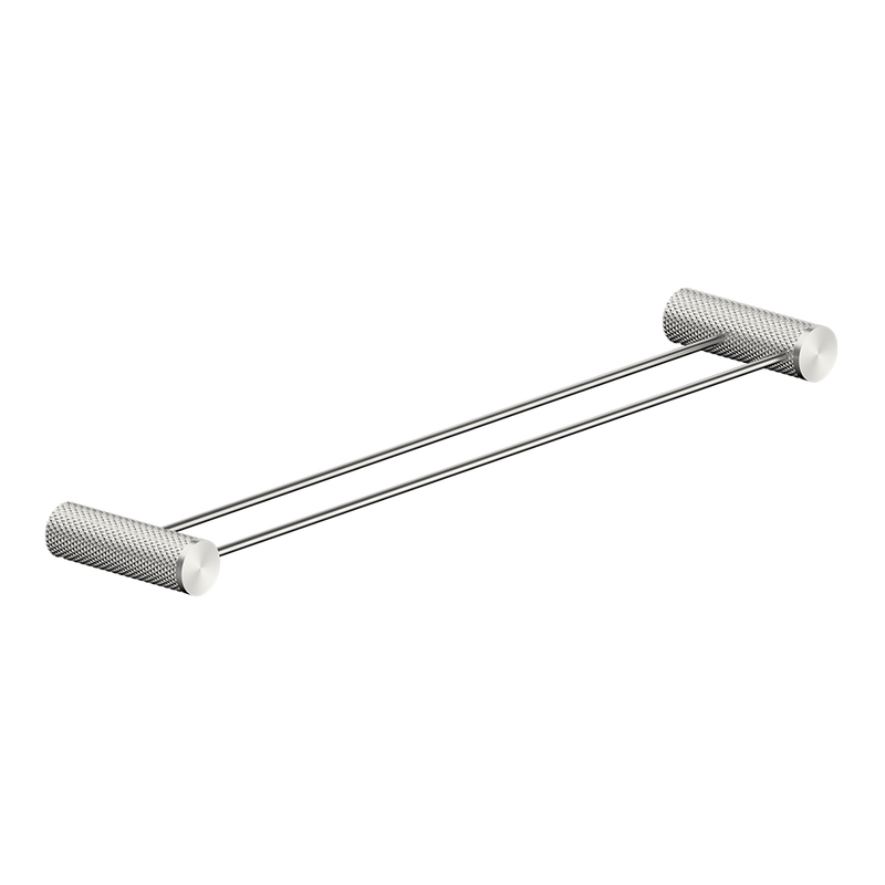 Opal Double Towel Rail 600mm Brushed Nickel