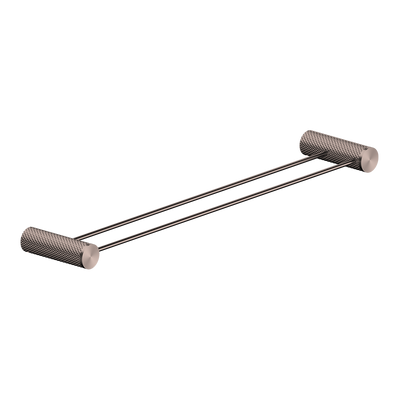 Nero Opal Double Towel Rail 600mm Brushed Bronze