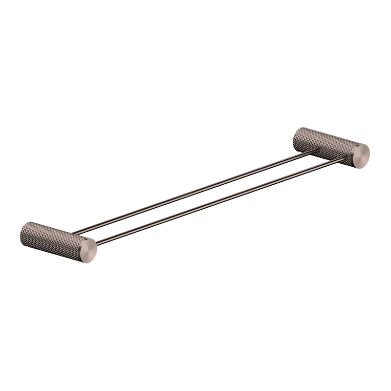 Opal Double Towel Rail 600mm Brushed Bronze