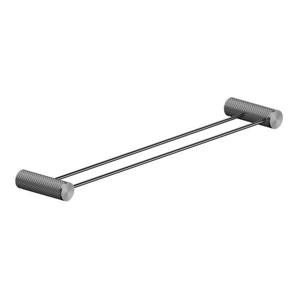 Nero Opal Double Towel Rail 600mm Graphite