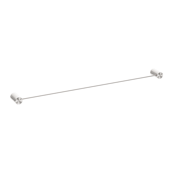 Nero Opal Single Towel Rail 800mm Brushed Nickel