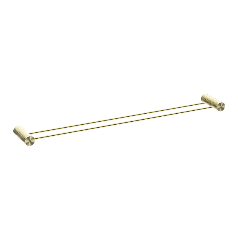 Opal Double Towel Rail 800mm Brushed Gold