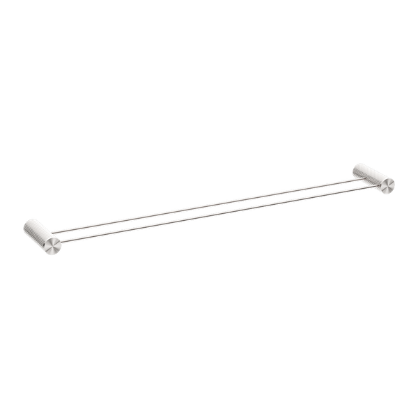 Nero Opal Double Towel Rail 800mm Brushed Nickel