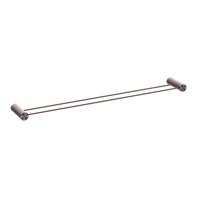 Nero Opal Double Towel Rail 800mm Brushed Bronze