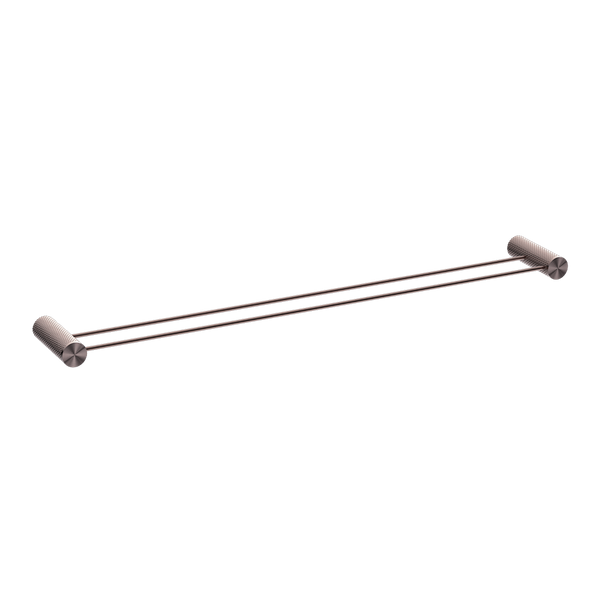 Nero Opal Double Towel Rail 800mm Brushed Bronze