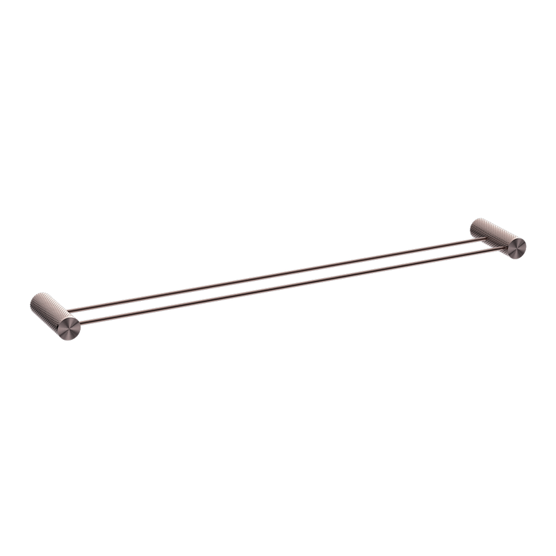 Opal Double Towel Rail 800mm Brushed Bronze