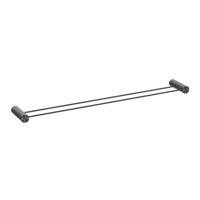 Nero Opal Double Towel Rail 800mm Graphite