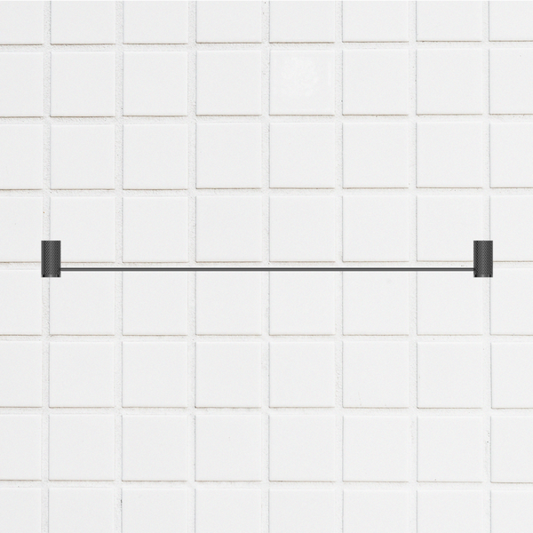 Nero Opal Single Towel Rail 800mm Graphite