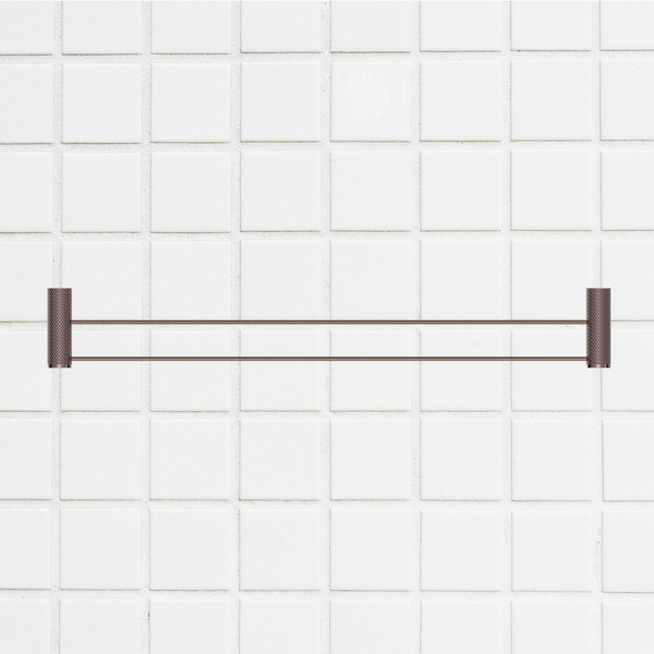 Nero Opal Double Towel Rail 800mm Brushed Bronze