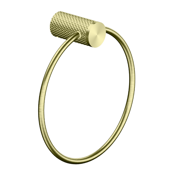Nero Opal Towel Ring Brushed Gold
