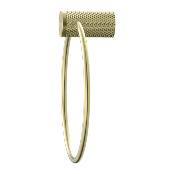 Nero Opal Towel Ring Brushed Gold