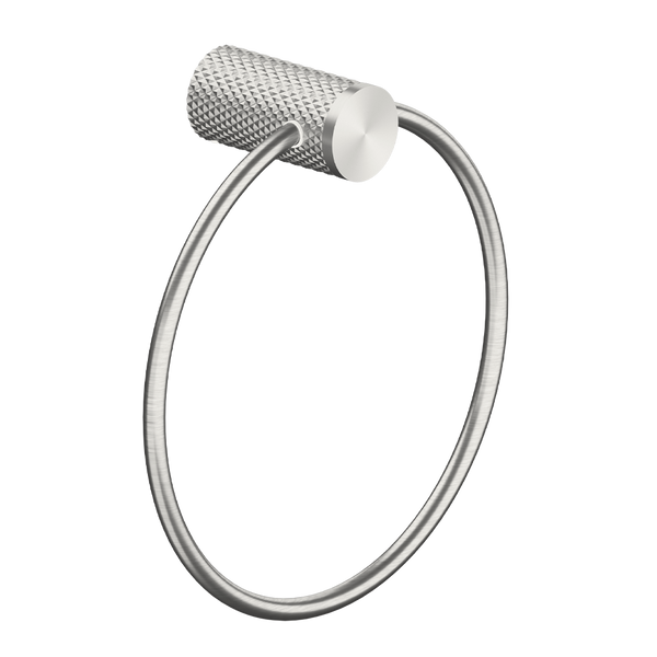 Nero Opal Towel Ring Brushed Nickel