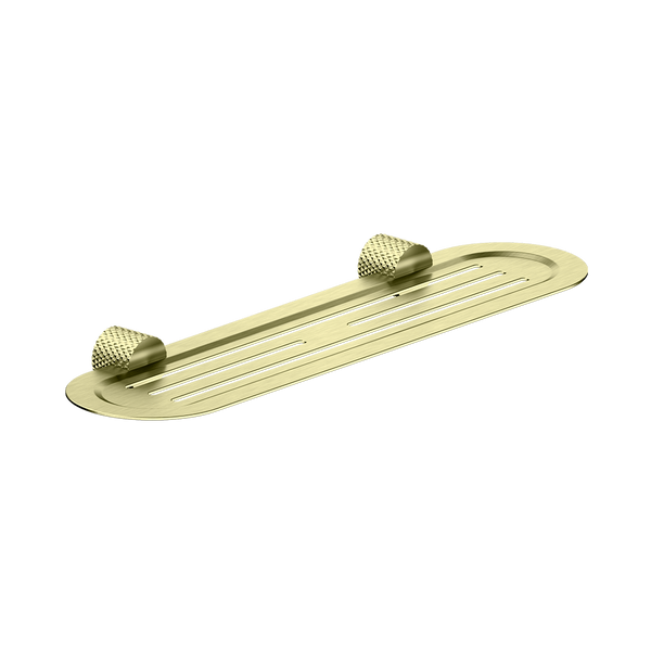 Nero Opal Metal Shower Shelf Brushed Gold
