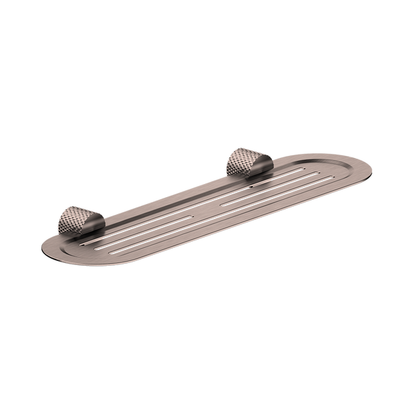 Nero Opal Metal Shower Shelf Brushed Bronze