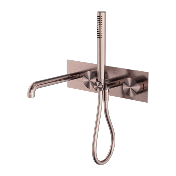 Nero Kara Progressive Shower System With Spout 250mm Brushed Bronze