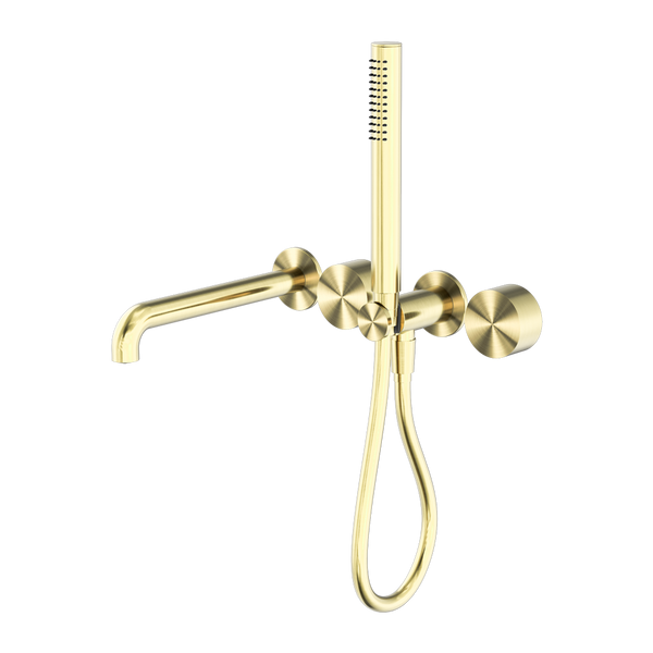 Nero Kara Progressive Shower System Separate Plate With Spout 230mm Brushed Gold